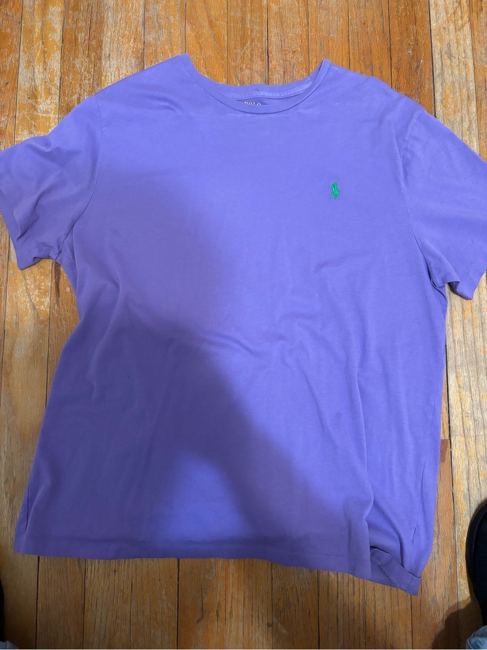Polo by Ralph Lauren Purple Crewneck Tee with Green Pony
